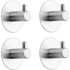 Tiger Rhino Brushed Stainless Steel 4-Piece Hook Set - Bathroom Accessories Tiger Rhino Brushed Stainless Steel 4-Piece Hook Set - Bathroom Accessories