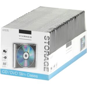 Vivanco 31701 Smalt Fodral 50-Pack - Förvaring CD/DVD Vivanco 31701 Smalt Fodral 50-Pack - Förvaring CD/DVD