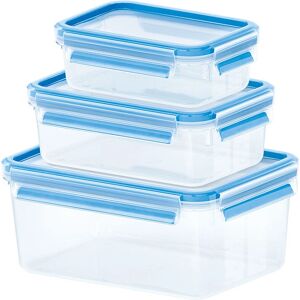 EMSA Voedselbewaarcontainers Set - Transparant, Blauw - 3 stuks EMSA Voedselbewaarcontainers Set - Transparant, Blauw - 3 stuks