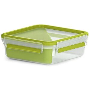 EMSA 518104 Récipient de Rangement Alimentaire - 0,85L - Transparent/Vert EMSA 518104 Récipient de Rangement Alimentaire - 0,85L - Transparent/Vert