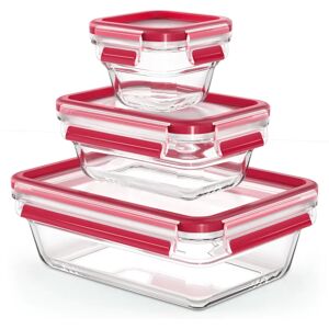 EMSA Röd Glasförvaringsset - 3 st - Lufttätt & Mikrovågssäkert EMSA Röd Glasförvaringsset - 3 st - Lufttätt & Mikrovågssäkert
