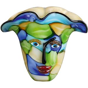Gilde Visto Glasvase - 31cm, Blau & Grün - Dekorative Kunst Gilde Visto Glasvase - 31cm, Blau & Grün - Dekorative Kunst