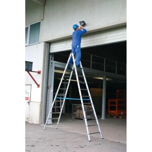 Échelle Double en Aluminium KRAUSE Stabilo - 24 Rungs, Argent - Publicité Échelle Double en Aluminium KRAUSE Stabilo - 24 Rungs, Argent - Publicité