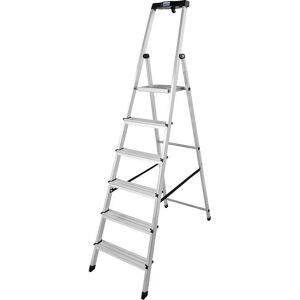KRAUSE Safety Stehleiter - 6 Stufen, max 3,25 m Höhe KRAUSE Safety Stehleiter - 6 Stufen, max 3,25 m Höhe