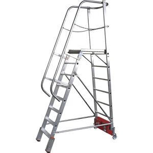 Escalera de plataforma de aluminio KRAUSE Vario compacto - Uso en pasillos estrechos - 8 peldaños Escalera de plataforma de aluminio KRAUSE Vario compacto - Uso en pasillos estrechos - 8 peldaños