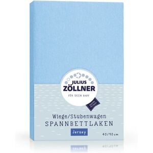 Julius Zöllner 8330013350 Lençol de berço - Azul claro - 40x90cm - Com cantos elásticos Julius Zöllner 8330013350 Lençol de berço - Azul claro - 40x90cm - Com cantos elásticos