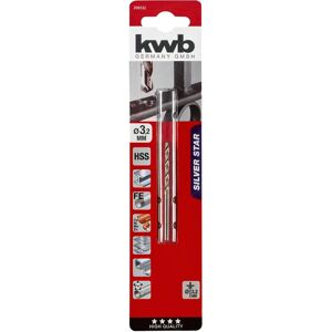 KWB 206532 Perceuse - Mèche hélicoïdale HSS 3,2 mm - Acier, Plastique KWB 206532 Perceuse - Mèche hélicoïdale HSS 3,2 mm - Acier, Plastique