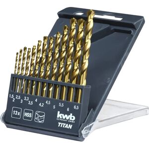 Kwb 429844 Titanium-Coated HSS Drill Set - Metal Kwb 429844 Titanium-Coated HSS Drill Set - Metal