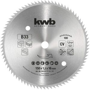 Lame de scie circulaire KWB 150 mm - Coupes fines et précises pour bois tendre Lame de scie circulaire KWB 150 mm - Coupes fines et précises pour bois tendre