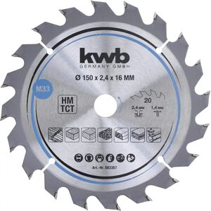 kwb 583357 Lame de scie circulaire - 20 dents, 150mm diamètre, coupe bois - Publicité kwb 583357 Lame de scie circulaire - 20 dents, 150mm diamètre, coupe bois - Publicité