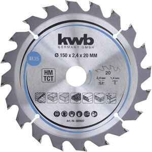 KWB 583557 - Lame de scie circulaire - 150mm, 20 dents, Carbure KWB 583557 - Lame de scie circulaire - 150mm, 20 dents, Carbure