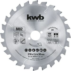 KWB 588255 Lame de Scie Circulaire - 216mm - Pour Bois Durs et Moelleux - Publicité KWB 588255 Lame de Scie Circulaire - 216mm - Pour Bois Durs et Moelleux - Publicité