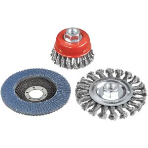 KWB Metal Wire Brush Set - Angle Grinder Accessories - 3 pcs KWB Metal Wire Brush Set - Angle Grinder Accessories - 3 pcs