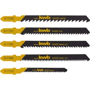 KWB 617285 Ensemble de 5 lames de scie pour bois - Lames de scie KWB 617285 Ensemble de 5 lames de scie pour bois - Lames de scie
