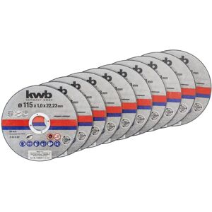 Ensemble de Disques de Coupe Métalliques kwb 115mm - Minces, Résistants, pour Acier Ensemble de Disques de Coupe Métalliques kwb 115mm - Minces, Résistants, pour Acier