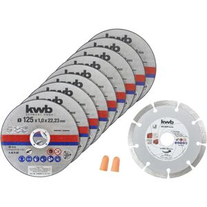 Kwb 712032 - Set skivor för skärning - 125mm - För Metall & Sten Kwb 712032 - Set skivor för skärning - 125mm - För Metall & Sten