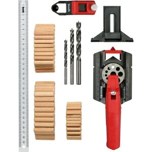 KWB Instelbare dowelboorgeleider - 6/8/10mm, 3-12mm KWB Instelbare dowelboorgeleider - 6/8/10mm, 3-12mm