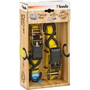 KWB 772222 Polyester Tie Down Straps - Safety Tested KWB 772222 Polyester Tie Down Straps - Safety Tested