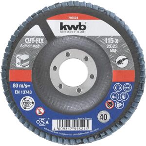 KWB - Disque à lamelles en zirconium 115mm - K40 - Métal KWB - Disque à lamelles en zirconium 115mm - K40 - Métal