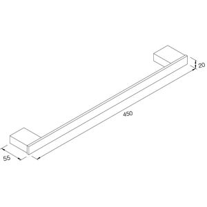 Bravat New York Handtuchstange 45 cm - Handtuchstange Bravat New York Handtuchstange 45 cm - Handtuchstange