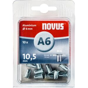 Novus Rivet - 045-0041 Rivet aveugle en aluminium - Compatible acier, plastique, cuir Novus Rivet - 045-0041 Rivet aveugle en aluminium - Compatible acier, plastique, cuir