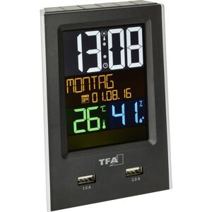 Reloj despertador TFA Dostmann - Controlado por radio, carga USB, pantalla color Reloj despertador TFA Dostmann - Controlado por radio, carga USB, pantalla color