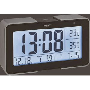 TFA Dostmann Alarm Clock - Radio-Controlled, Digital, Black TFA Dostmann Alarm Clock - Radio-Controlled, Digital, Black