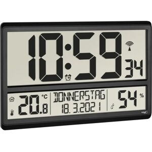 Relógio de Parede Rádio TFA Dostmann 60.4520.01 - Grande Tela & Clima Interno Relógio de Parede Rádio TFA Dostmann 60.4520.01 - Grande Tela & Clima Interno