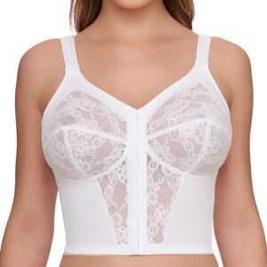 Susa Weiß Longline-BH - Nahtlose Cups, Vorderverschluss, 85C Susa Weiß Longline-BH - Nahtlose Cups, Vorderverschluss, 85C