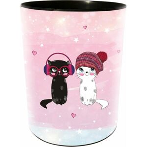 Goldbuch Papierkorb 12L Pink Katze - Abfallbehälter Goldbuch Papierkorb 12L Pink Katze - Abfallbehälter