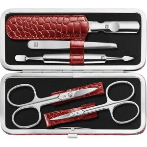 ZWILLING Manicure Case - 5 pcs Red Croco Design ZWILLING Manicure Case - 5 pcs Red Croco Design