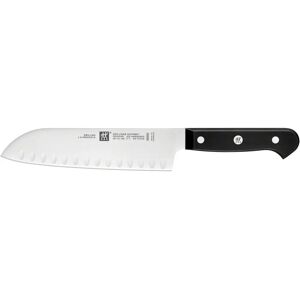 Zwilling Gourmet Santoku Knife - 18cm, Black, Hollow Edge - German Quality Zwilling Gourmet Santoku Knife - 18cm, Black, Hollow Edge - German Quality