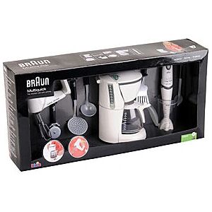 Braun keittiösetti 10 osaa - Lelukokki - Valkoinen Braun keittiösetti 10 osaa - Lelukokki - Valkoinen