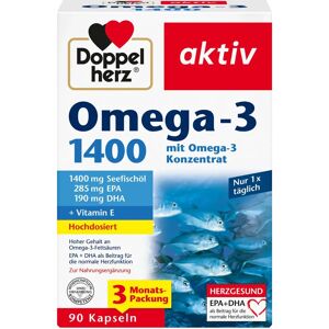 Doppelherz Omega-3 1400 mg Fischöl - Herzunterstützung - 90 Kapseln Doppelherz Omega-3 1400 mg Fischöl - Herzunterstützung - 90 Kapseln