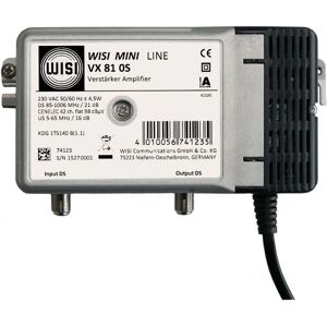 Amplificateur WISI VX 81 0S - 1 GHz, 21 dB, Argent Amplificateur WISI VX 81 0S - 1 GHz, 21 dB, Argent