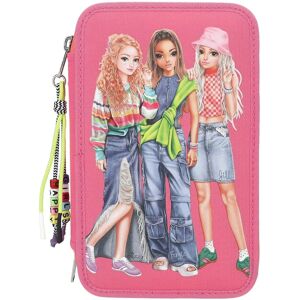 Topmodel Pink 3-Compartment School Pencil Case - School Type Topmodel Pink 3-Compartment School Pencil Case - School Type