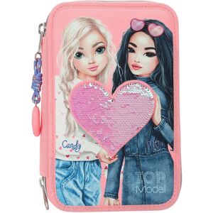Depesche TOPModel Triple Pencil Case - 3 Compartments, Reversible Heart Depesche TOPModel Triple Pencil Case - 3 Compartments, Reversible Heart