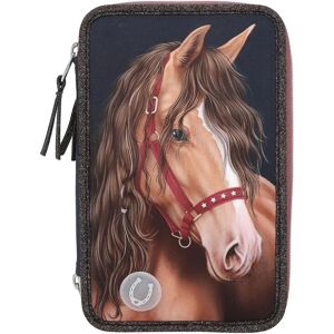 Miss Melody - Triple Pencil Case - Horse - LED Glitter - 0413190 Miss Melody - Triple Pencil Case - Horse - LED Glitter - 0413190
