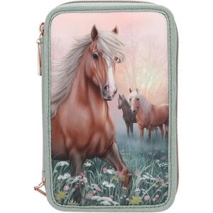 Potrójny piórnik Miss Melody - Błyszczący salwia - Pencil Case Potrójny piórnik Miss Melody - Błyszczący salwia - Pencil Case
