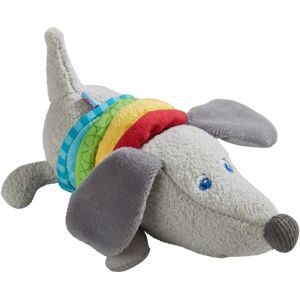 HABA Figura de Sonajero Dackel - Juguete de Peluche Colorido para Bebés - Habilidades Motoras Finas y Abrazo HABA Figura de Sonajero Dackel - Juguete de Peluche Colorido para Bebés - Habilidades Motoras Finas y Abrazo