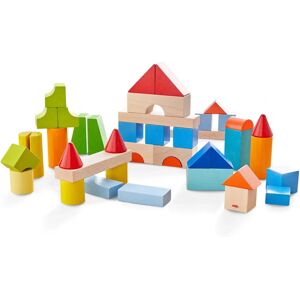 HABA Mis Primeros Bloques de Construcción - 46 piezas - Madera, Coloridos, con Almacenamiento - Bloques de Construcción para Niños HABA Mis Primeros Bloques de Construcción - 46 piezas - Madera, Coloridos, con Almacenamiento - Bloques de Construcción para Niños