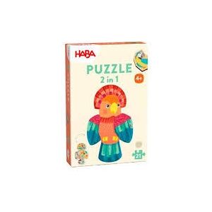HABA Rompecabezas 2 en 1 – Puzle de contorno de loro 21 piezas Animales HABA Rompecabezas 2 en 1 – Puzle de contorno de loro 21 piezas Animales