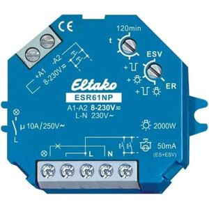 Interruptor de relé ESR61NP Eltako - Electrónico con retardo - 2000W - Empotrado Interruptor de relé ESR61NP Eltako - Electrónico con retardo - 2000W - Empotrado