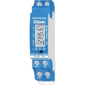 Contatore digitale di corrente alternata Eltako WSZ15D-65A - 65A, approvato MID Contatore digitale di corrente alternata Eltako WSZ15D-65A - 65A, approvato MID