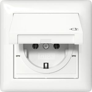 GIRA 415703 Uttag - Schuko, Vit, IP44 Set GIRA 415703 Uttag - Schuko, Vit, IP44 Set