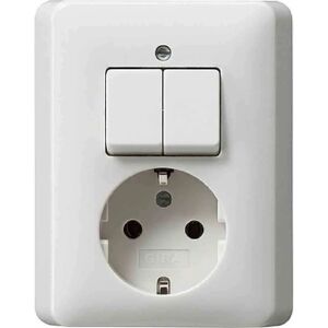 Gira 017503 Lichtschalter + Steckdose - Standard Unterputz Gira 017503 Lichtschalter + Steckdose - Standard Unterputz
