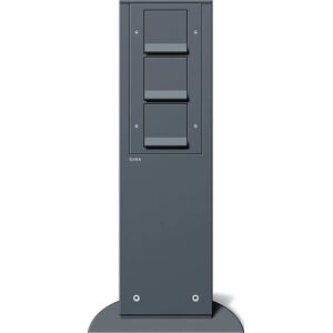 Gira Energiesäule - 3 Schuko-Steckdosen - Anthrazit - Außen Gira Energiesäule - 3 Schuko-Steckdosen - Anthrazit - Außen