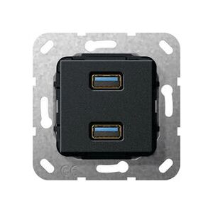 GIRA 568510 Prise USB 3.0 A Double - Encastrée, Noir - Publicité GIRA 568510 Prise USB 3.0 A Double - Encastrée, Noir - Publicité