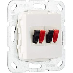 Gira Model 569303 Glanzend wit Dubbele luidsprekeraansluiting Gira Model 569303 Glanzend wit Dubbele luidsprekeraansluiting