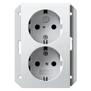 Gira 2731 03 socket-outlet CEE 7/3 White - Socket Outlet Gira 2731 03 socket-outlet CEE 7/3 White - Socket Outlet